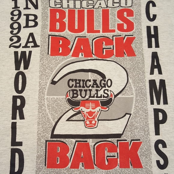 Vintage Chicago Bulls Back to Back Champs Shirt - Picture 4 of 5